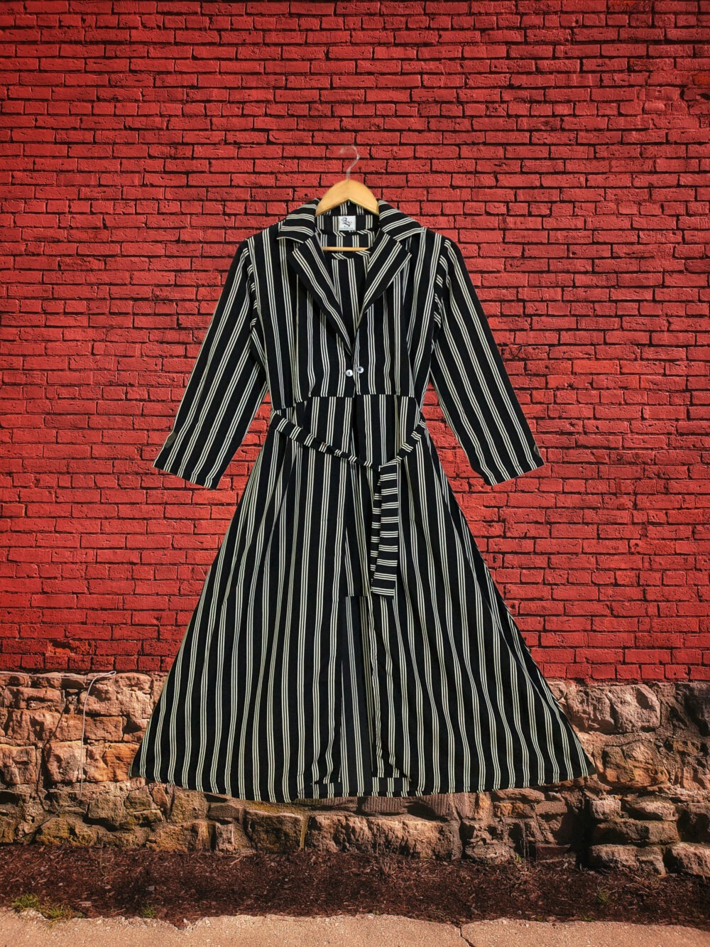 MC-0003 Women’s georgette front open elastic back long coat with inner maxi - Image 4