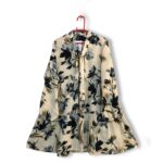 GC-0005 Women’s georgette printed neck tie with border flare top