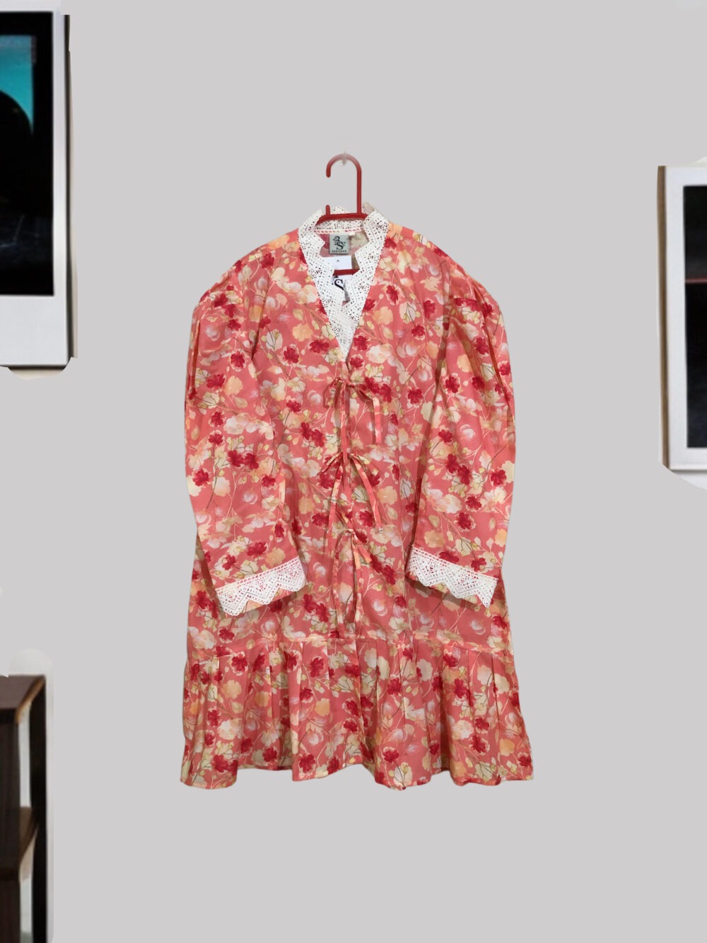 LW-0005 Women’s lawn printed lace work with dori frill top - Image 5
