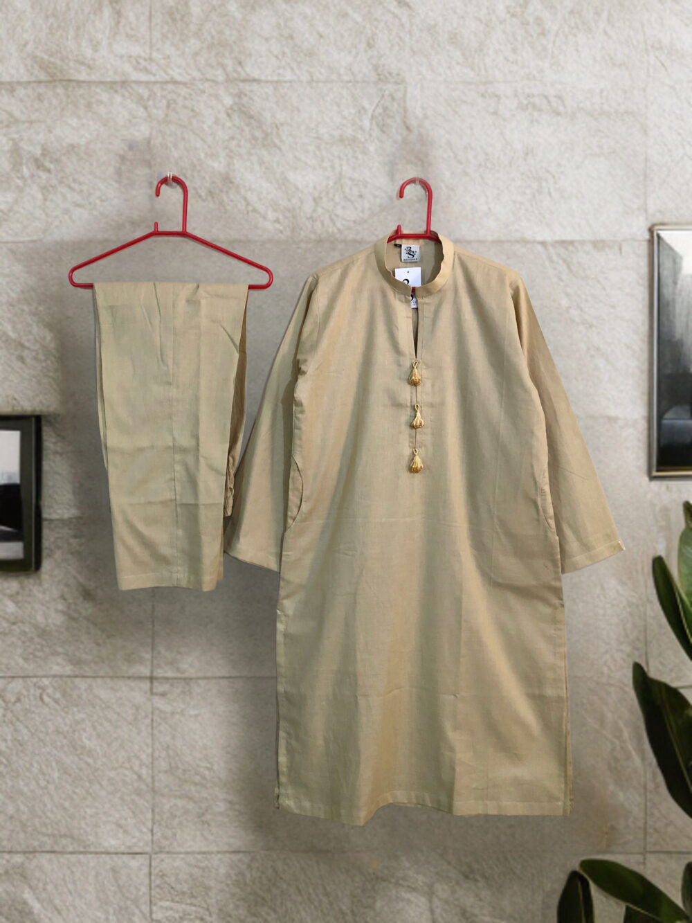 SC-0026 Women’s two piece lawn solid front tussle with side pockets suit - Image 4