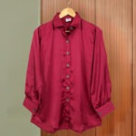 GC-0004 Women’s Shamooz silk front open button down shirt